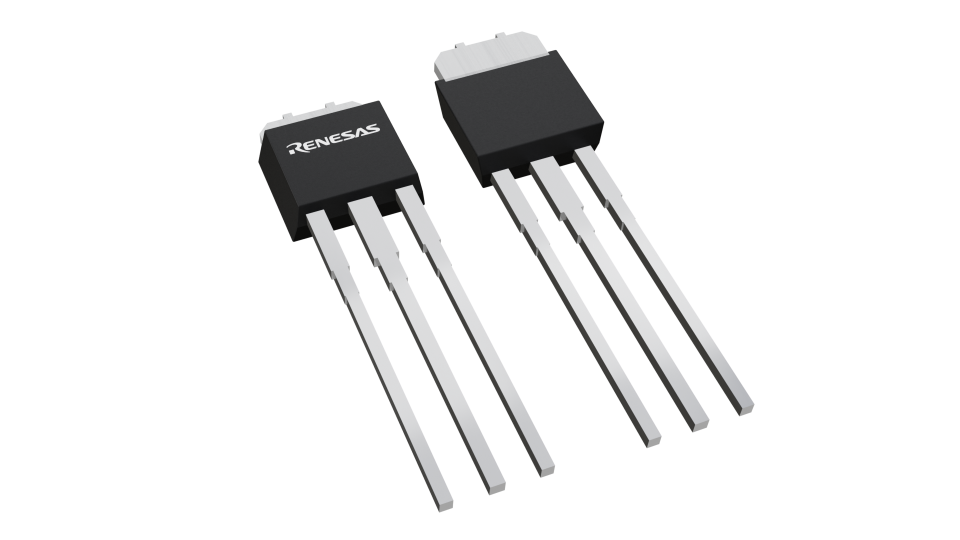3D illustration featuring top and bottom views of DPAK(L)-(2) IC chip package with 4 lead count