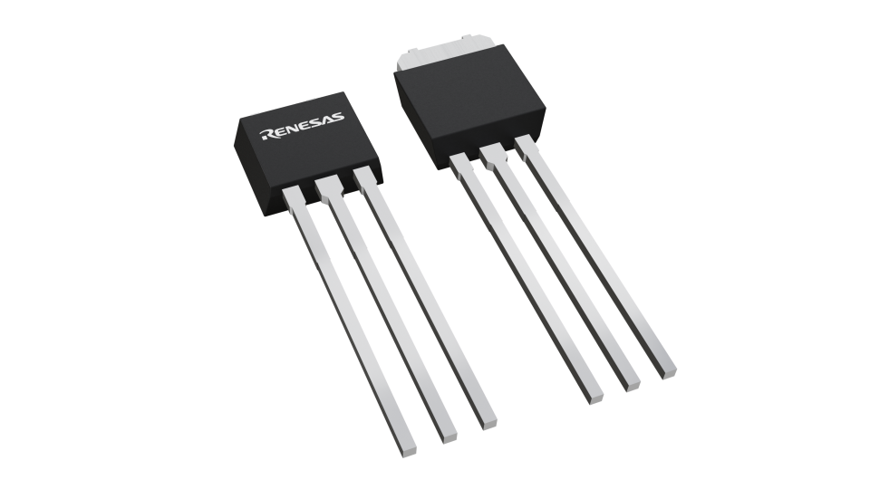 3D illustration featuring top and bottom views of DPAK(L)-(3) IC chip package with 4 lead count