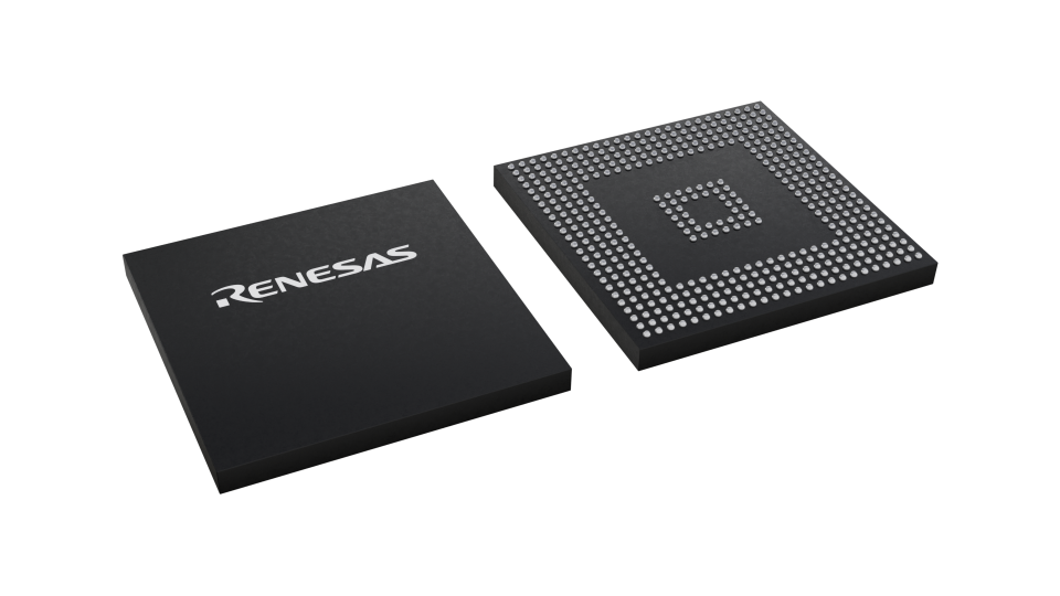 3D illustration featuring top and bottom views of FBGA IC chip package with 440 lead count