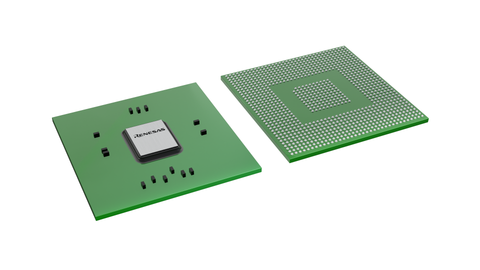 3D illustration featuring top and bottom views of FCBGA IC chip package with 1022 lead count.