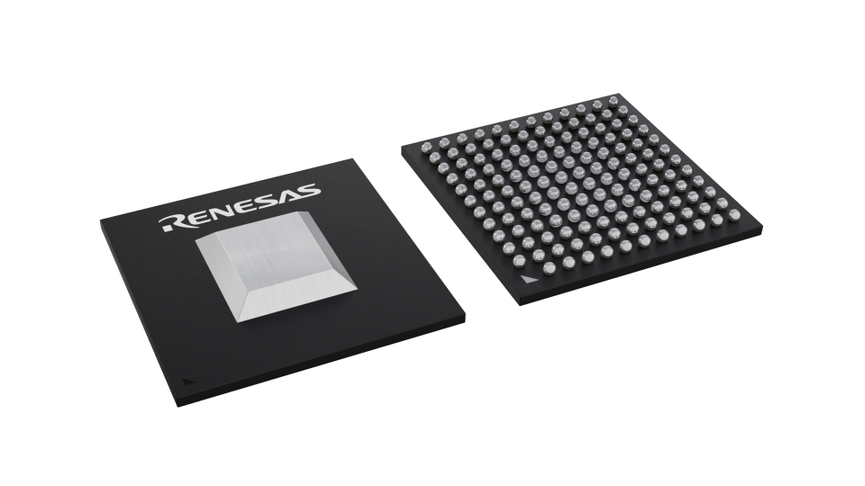 3D illustration featuring top and bottom views of FCBGA IC chip package with 143 lead count.