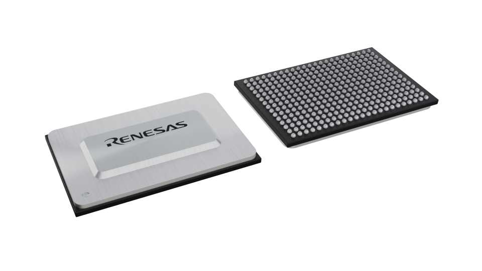 3D illustration featuring top and bottom views of FCBGA IC chip package with 345 lead count.