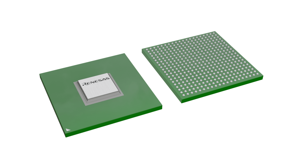 3D illustration featuring top and bottom views of FCBGA IC chip package with 400 lead count.