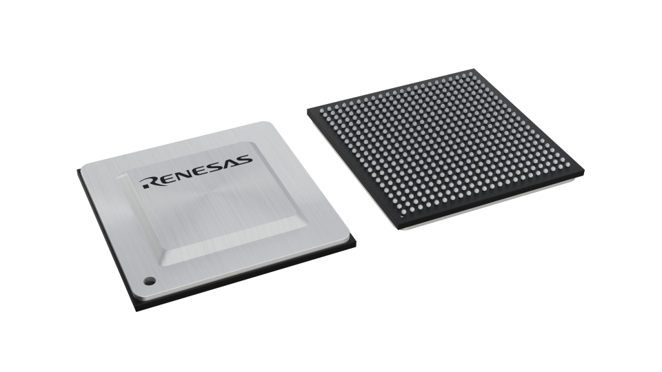 3D illustration featuring top and bottom views of FCBGA IC chip package with 484 lead count.