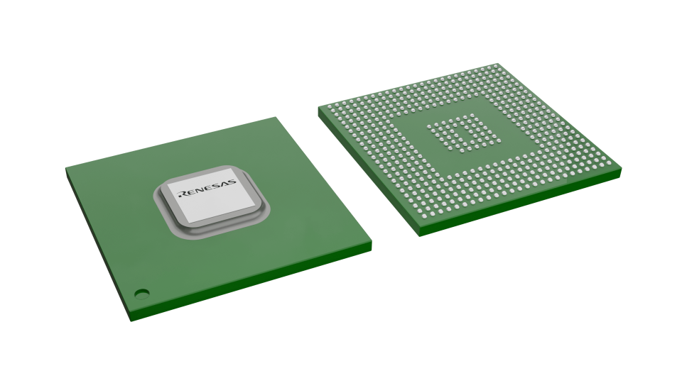 3D illustration featuring top and bottom views of FCBGA IC chip package with 501 lead count.