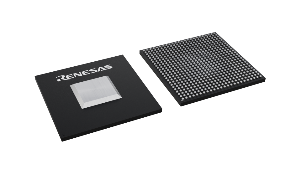 3D illustration featuring top and bottom views of FCBGA IC chip package with 576 lead count.