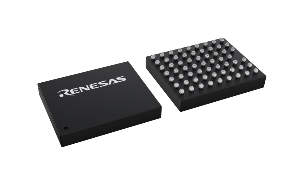 3D illustration featuring top and bottom views of FCCSP IC chip package with 62 lead count.