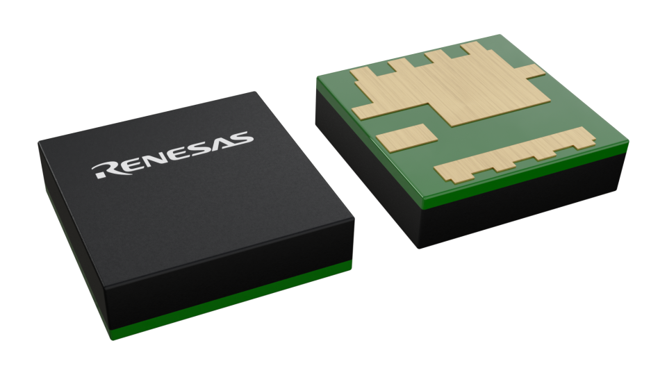 3D illustration featuring top and bottom views of FCLGA IC chip package with 9 lead count.