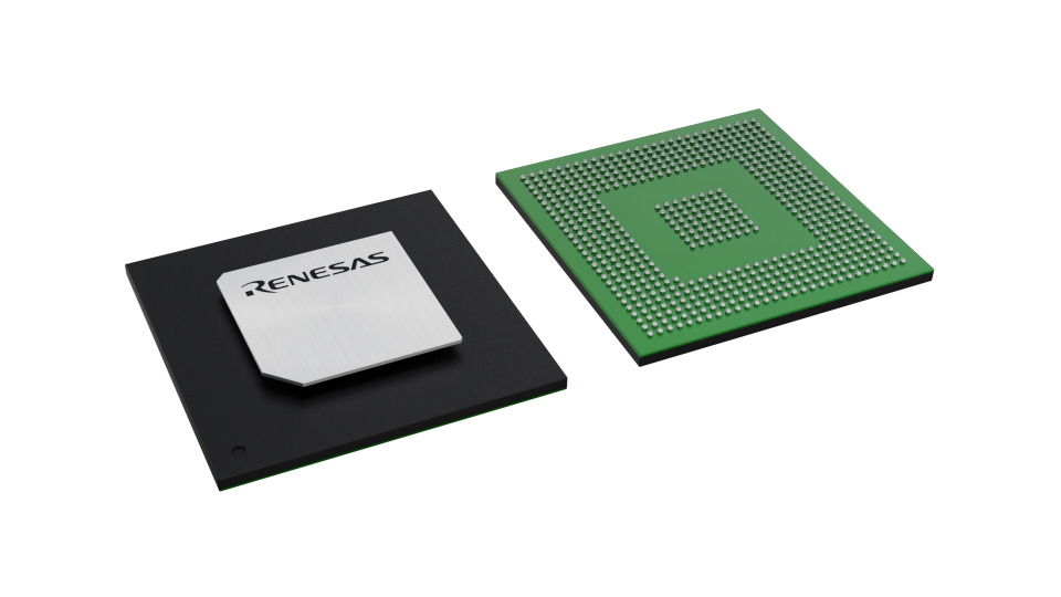 3D illustration featuring top and bottom views of HFBGA IC chip package with 593 lead count.