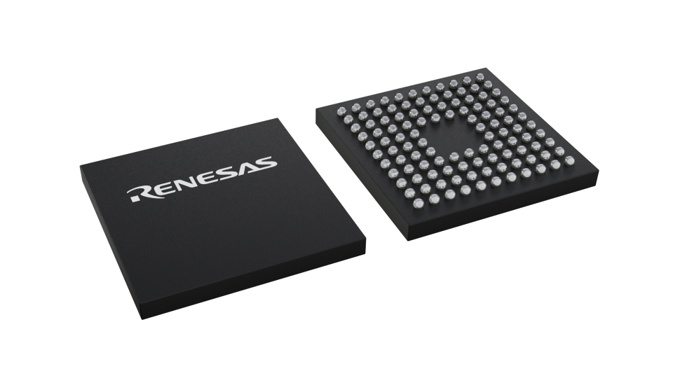 3D illustration featuring top and bottom views of LFBGA IC chip package with 112 lead count.