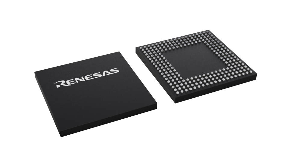 3D illustration featuring top and bottom views of LFBGA IC chip package with 240 lead count.