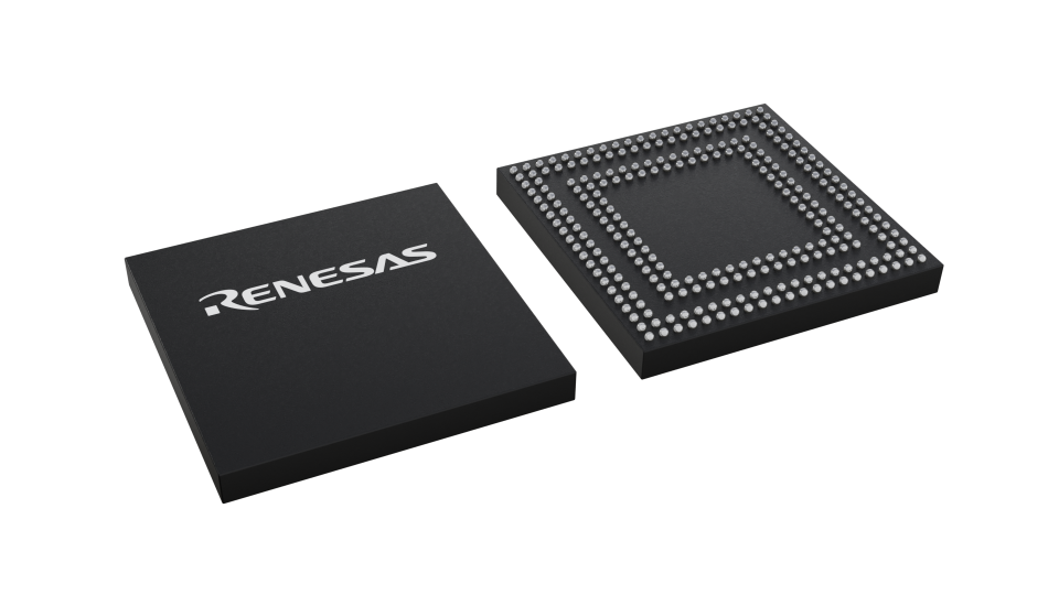 3D illustration featuring top and bottom views of LFBGA IC chip package with 256 lead count.