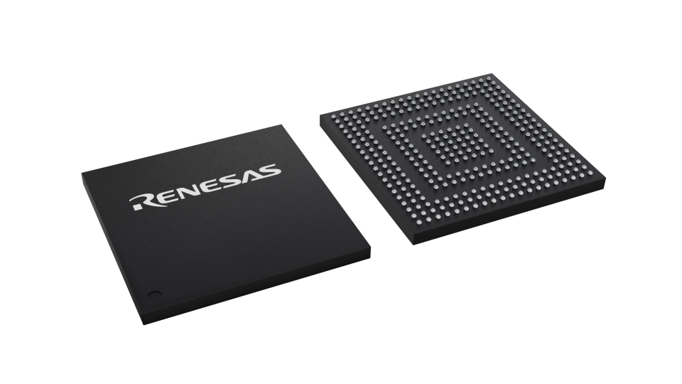 3D illustration featuring top and bottom views of LFBGA IC chip package with 320 lead count.