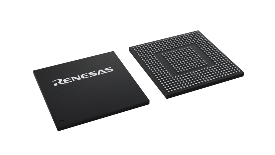 3D illustration featuring top and bottom of lfbga ic chip package with 551 leads