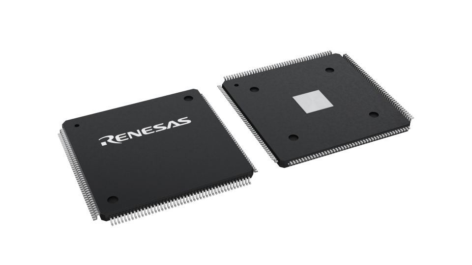 3D illustration featuring top and bottom views of LFQFP IC chip package with 176 lead count.