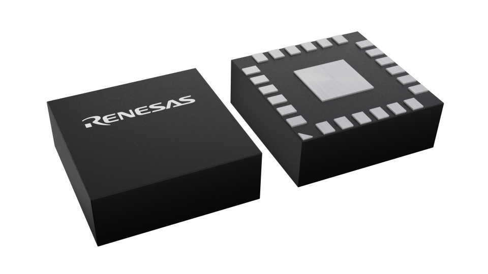 3D illustration featuring top and bottom views of LGA IC chip package with 24 lead count.
