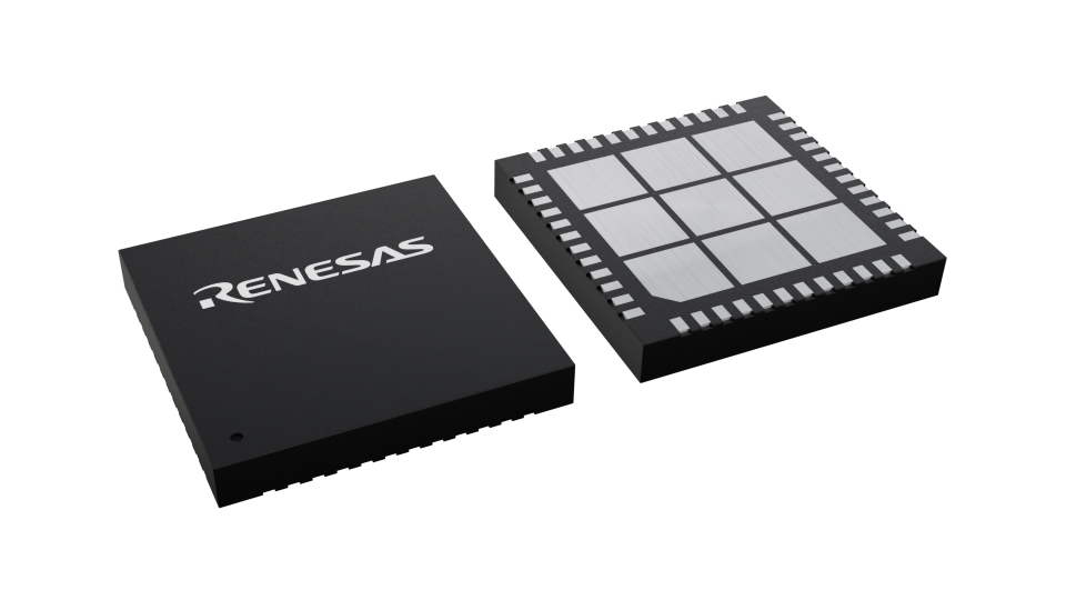 3D illustration featuring top and bottom views of LGA IC chip package with 48 lead count.