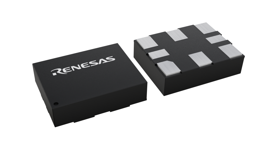 3D illustration featuring top and bottom views of LGA IC chip package with 8 lead count.