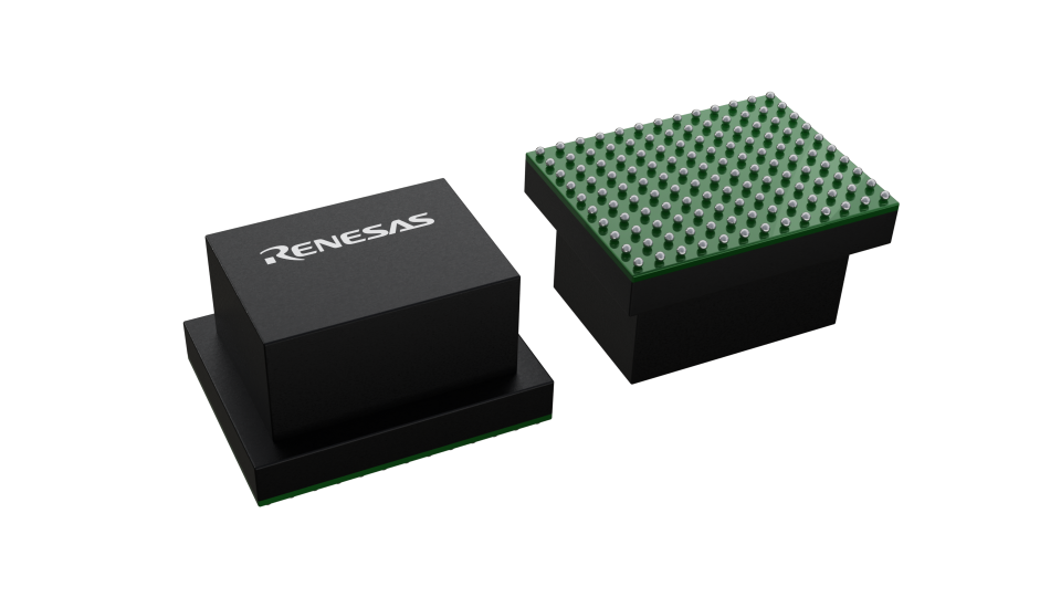 3D illustration featuring top and bottom views of Module chip package with 130 lead count.