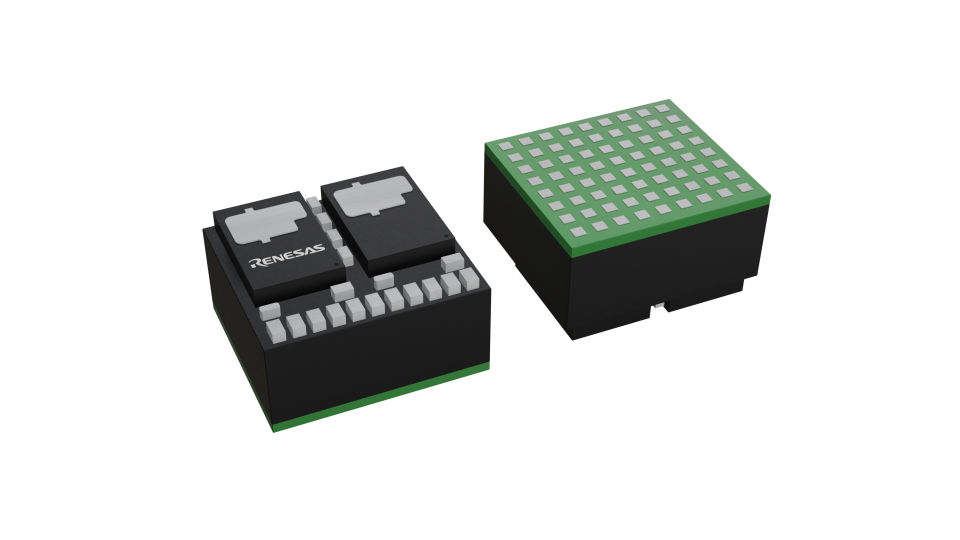 3D illustration featuring top and bottom views of Module IC chip package with 72 lead count.