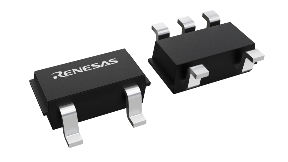 3D illustration featuring top and bottom views of MPAK chip package with 5 lead count.