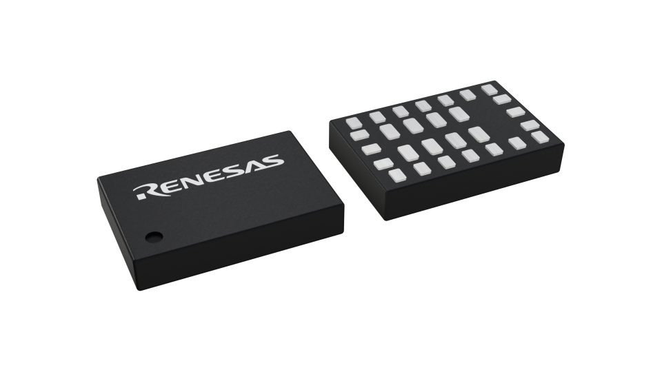 3D illustration featuring top and bottom views of MSTQFN IC chip package with 28 lead count