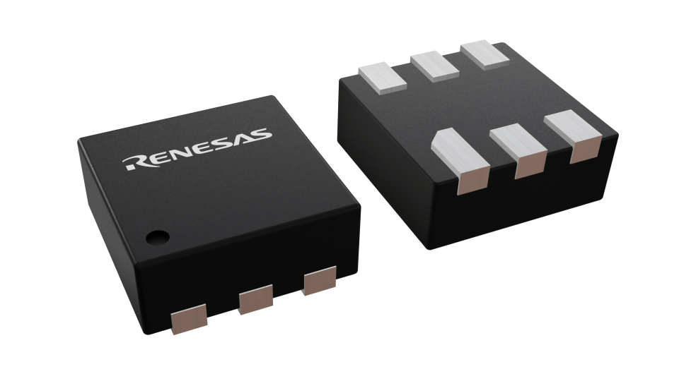 3D illustration featuring top and bottom views of ODFN IC chip package with 6 lead count.