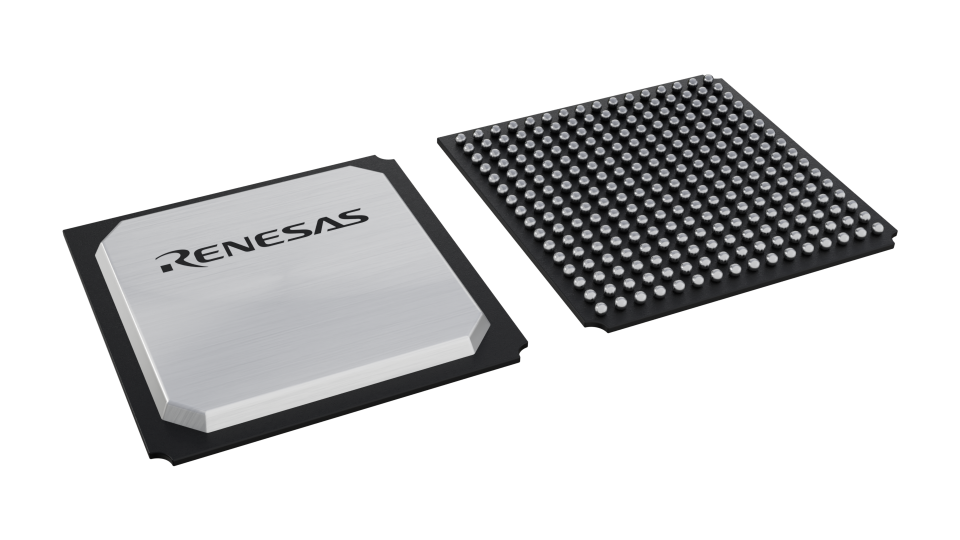 3D illustration featuring top and bottom views of PBGA IC chip package with 256 lead count.