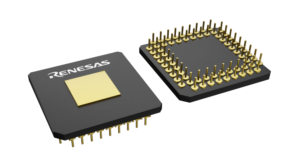 3D illustration featuring top and bottom views of PGA IC chip package with 68 lead count.