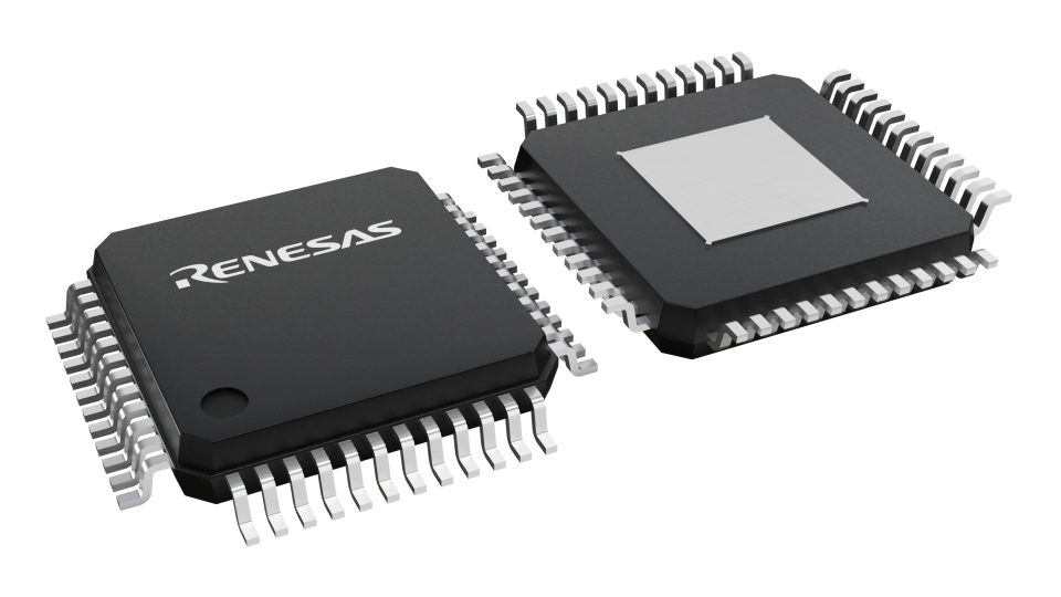 3D illustration featuring top and bottom views of PTQFP chip package with 48 lead count.