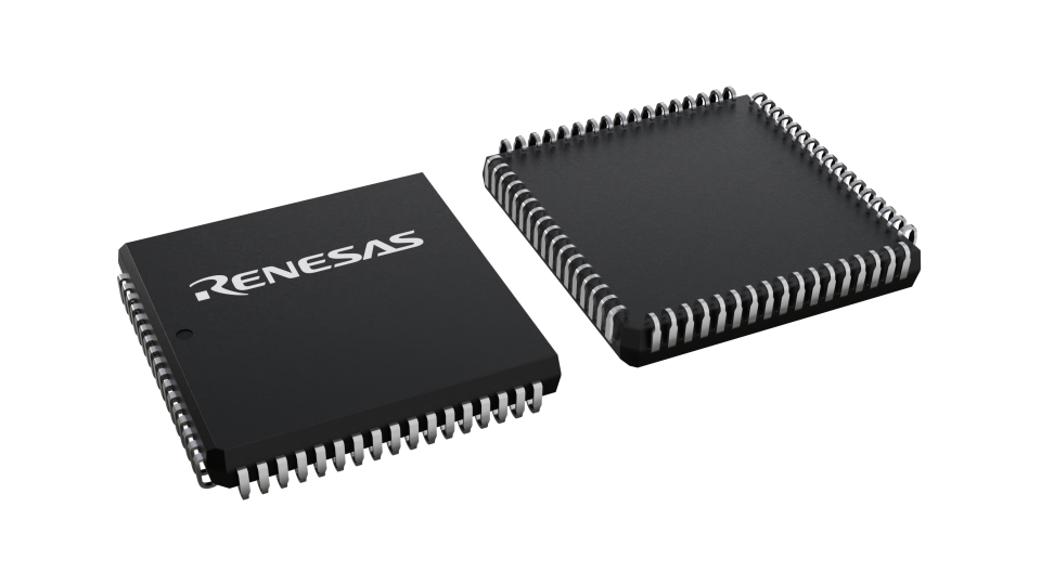 3D illustration featuring top and bottom views of QFJ chip package with 68 lead count.