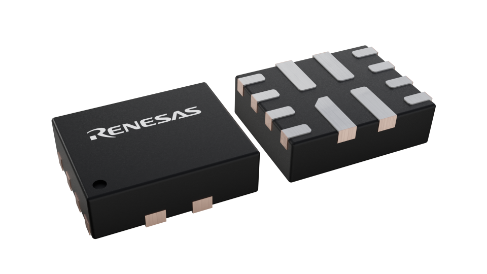 3D illustration featuring top and bottom views of QFN IC chip package with 12 lead count