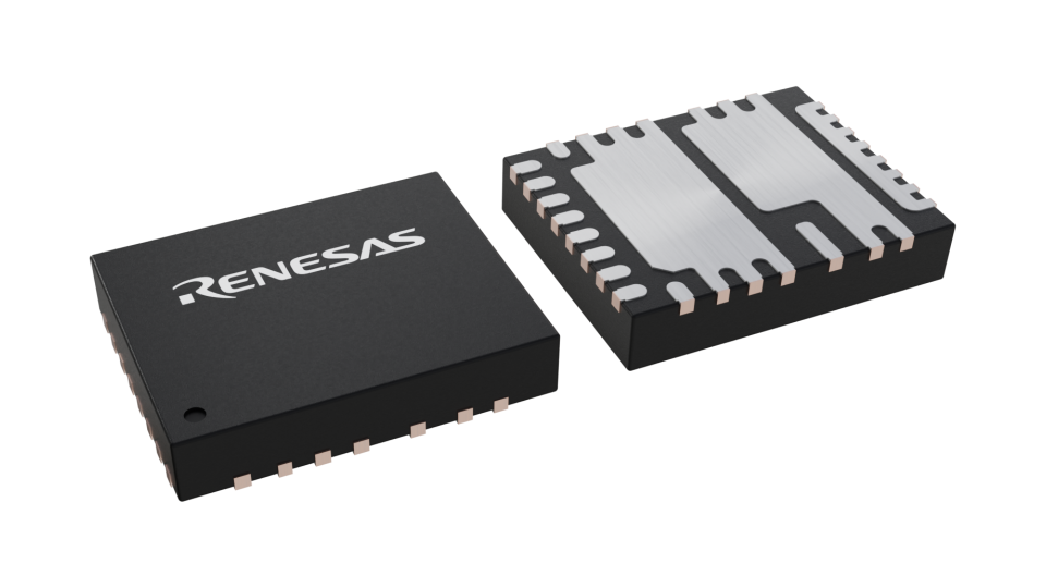 3D illustration featuring top and bottom views of QFN chip package with 30 lead count.