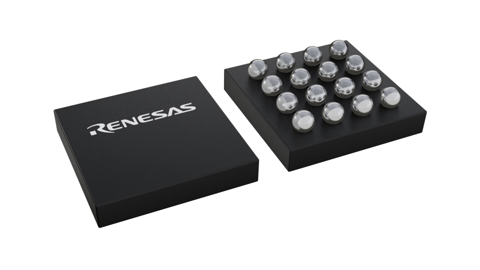 3D illustration featuring top and bottom views of S-UFBGA chip package with 16 lead count.