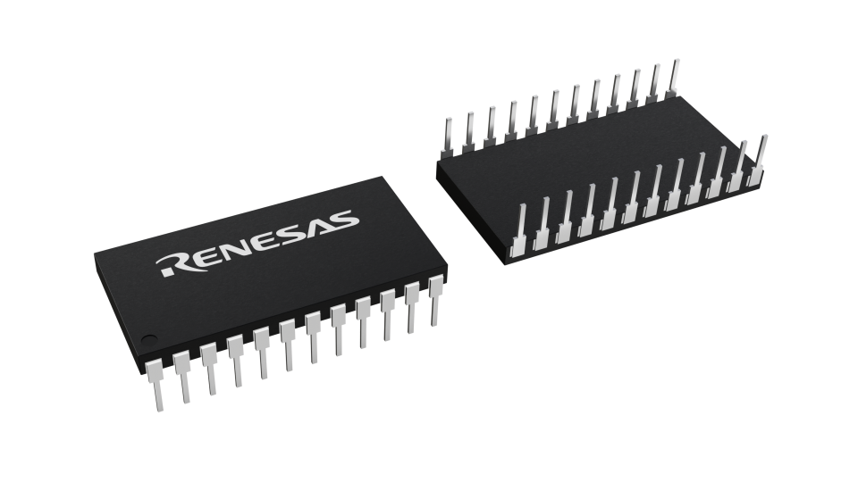 3D illustration featuring top and bottom views of SBDIP chip package with 24 lead count.