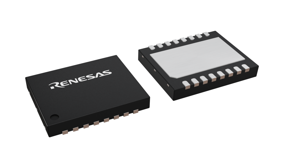 3D illustration featuring top and bottom views of TDFN chip package with 4 lead count.