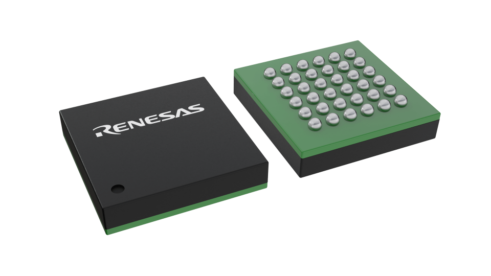 3D illustration featuring top and bottom views of TFBGA IC chip package with 36 lead count.