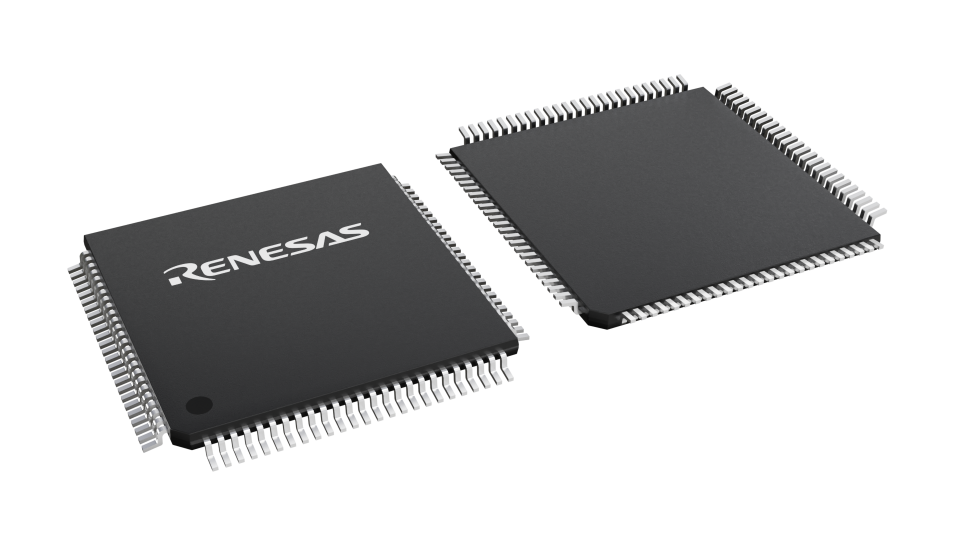 3D illustration featuring top and bottom views of TFQFP chip package with 100 lead count.