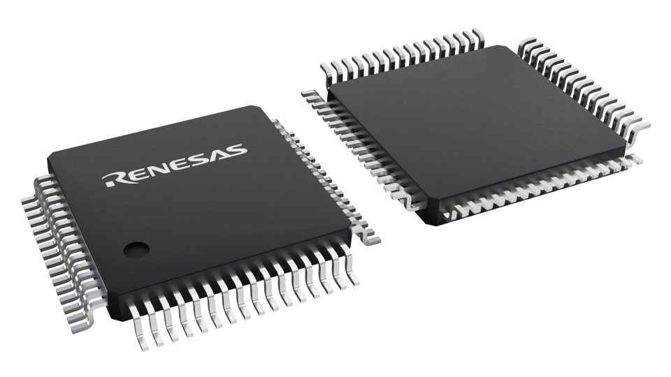 3D illustration featuring top and bottom views of TFQFP chip package with 64 lead count.