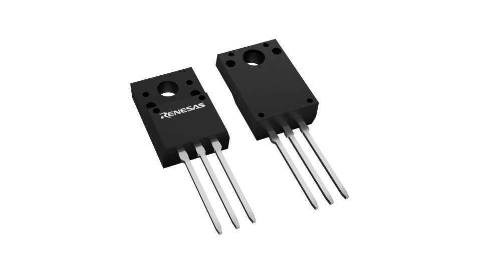 3D illustration featuring top and bottom views of TO-220FPA chip package with 3 lead count.