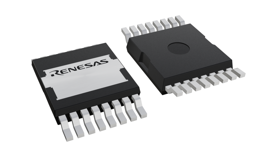 3D illustration featuring top and bottom views of TOLT chip package with 16 lead count.