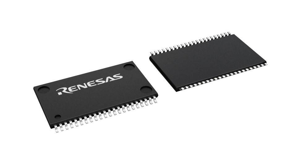 3D illustration featuring top and bottom views of TSOP(2) IC chip package with 44 lead count.