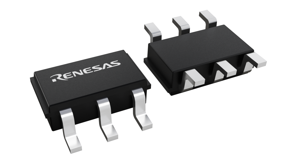 3D illustration featuring top and bottom views of TSOP chip package with 6 lead count.