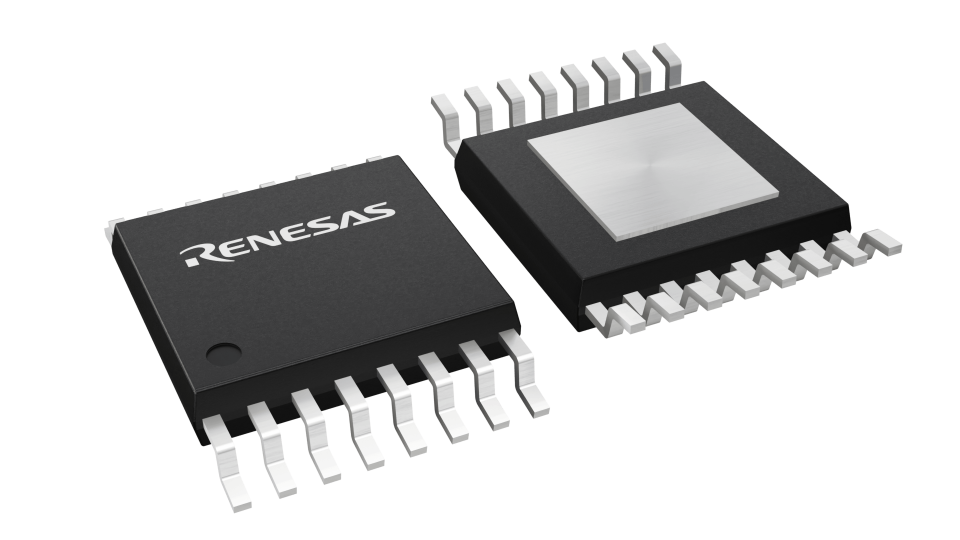 3D illustration featuring top and bottom views of TSSOP chip package with 16 lead count.