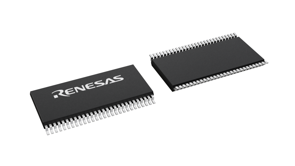 3D illustration featuring top and bottom views of TSSOP IC chip package with 56 lead count.