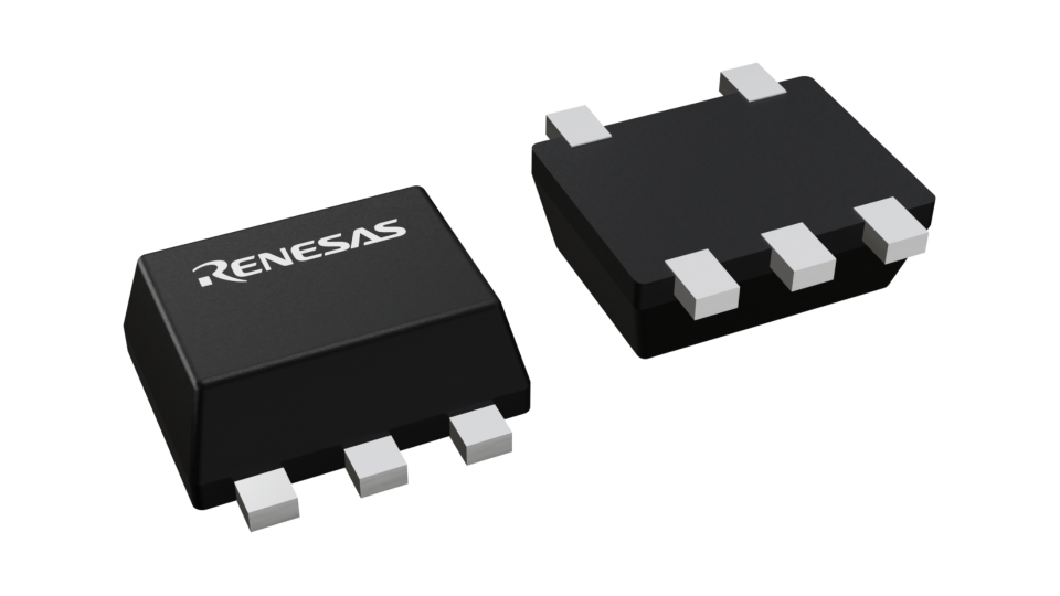 3D illustration featuring top and bottom views of USON IC chip package with 5 lead count.