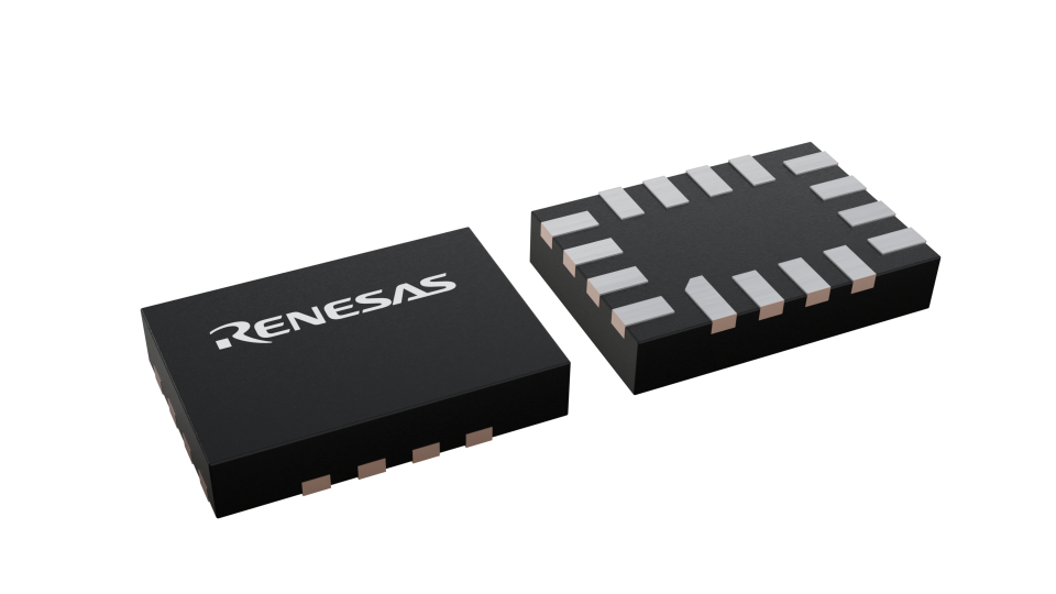 3D illustration featuring top and bottom views of UTDFN IC chip package with 16 lead count.