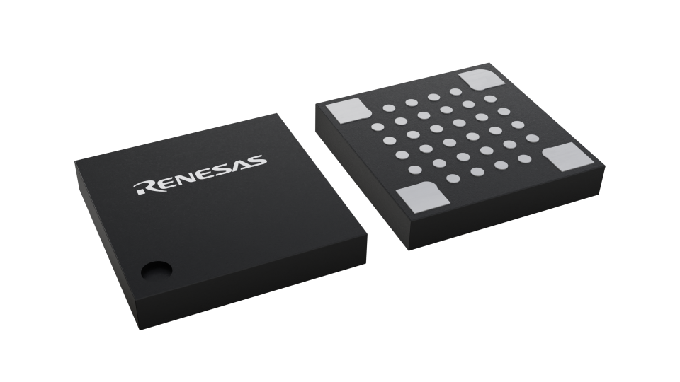 3D illustration featuring top and bottom views of WFLGA IC chip package with 36 lead count.