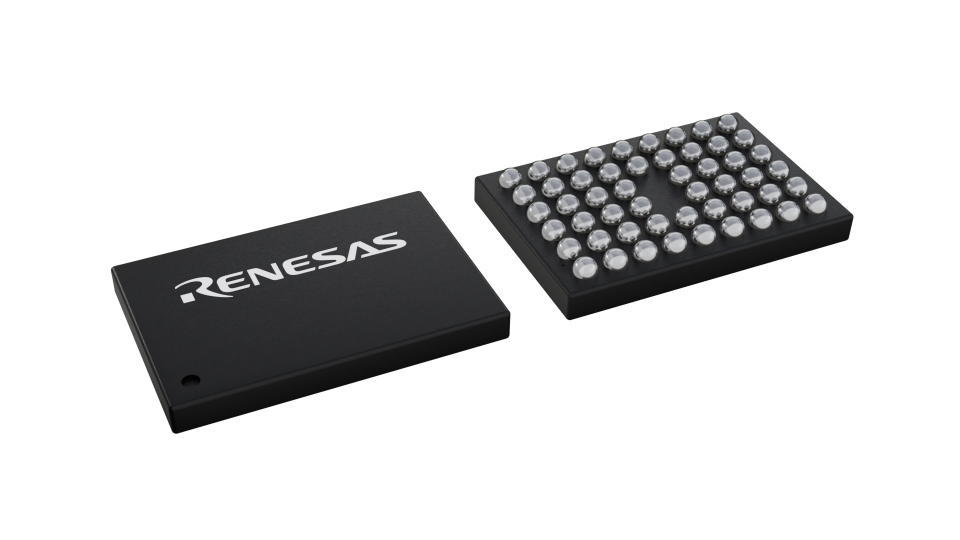 3D illustration featuring top and bottom views of WLCSP IC chip package with 52 lead count.