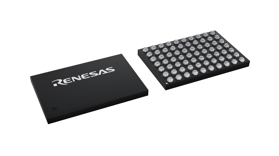 3D illustration featuring top and bottom views of WLCSP IC chip package with 70 lead count.